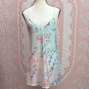 In Bloom by Jonquil Floral Satin Chemise S